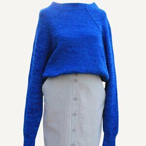 💙 FREE PEOPLE LIGHTWEIGHT COBALT BLUE SWEATER